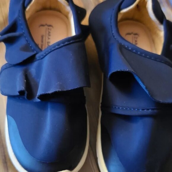 Zara Baby navy blue hook and loop sneakers 23 us 6.5 baby V1 - Picture 1 of 4